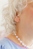 Kylie Bow Earrings - Pink Tie Dye - Aaria Tees Aaria Tees