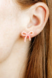 Kylie Bow Earrings - Pink Tie Dye - Aaria Tees Aaria Tees