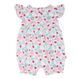 Ladybug Flower Garden Ruffle Romper Aaria Tees