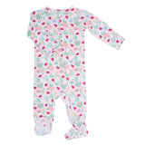 Ladybug Flower Garden Zipper Footie Aaria Tees