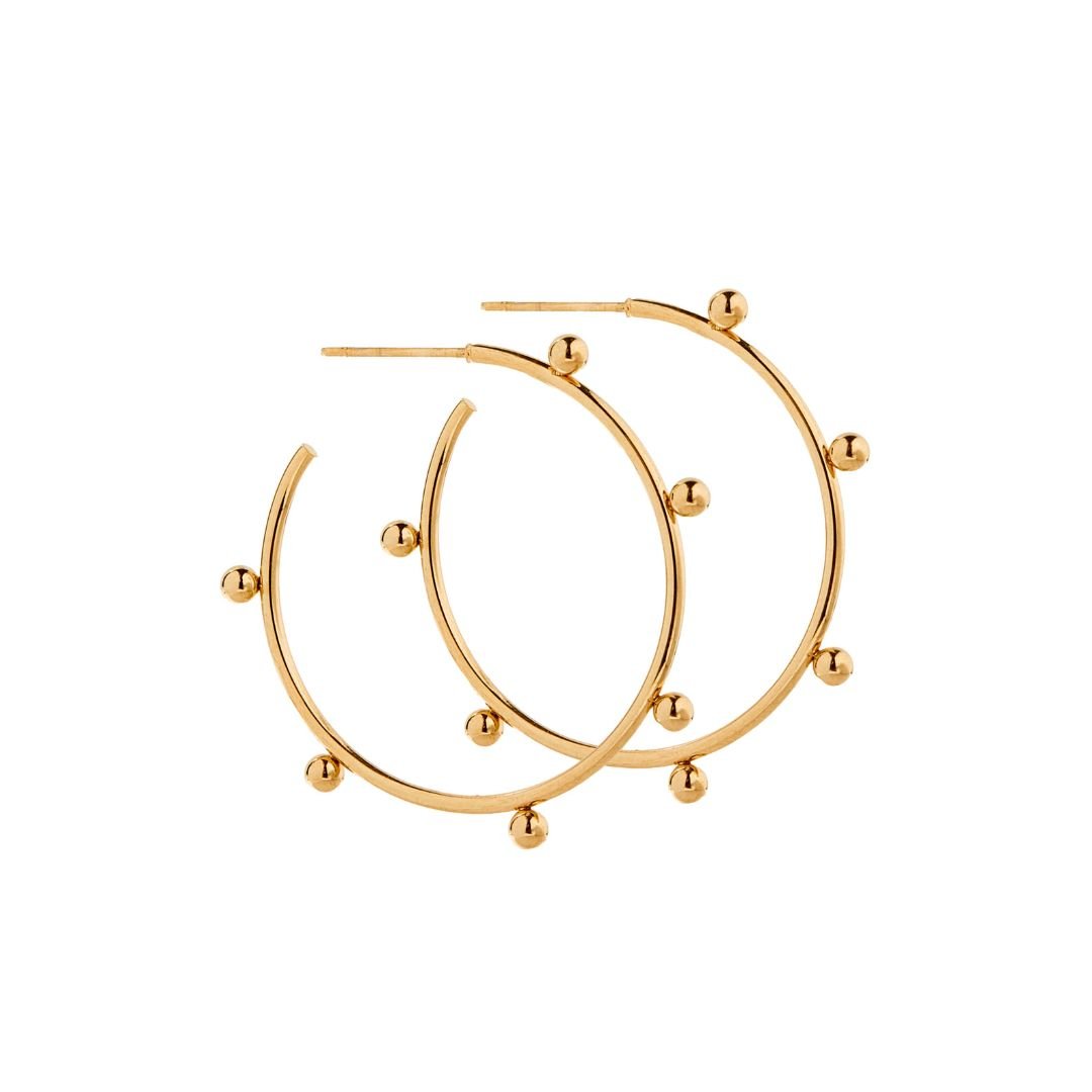 Lauren Medium Hoop Earrings - Gold - Aaria Tees Aaria Tees