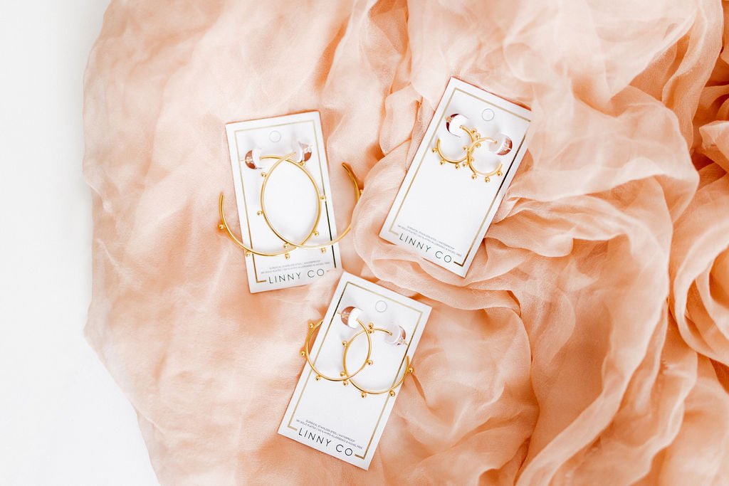 Lauren Medium Hoop Earrings - Gold - Aaria Tees Aaria Tees