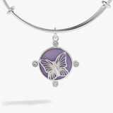 Lavender Butterfly Charm Bangle - Aaria Tees Aaria Tees
