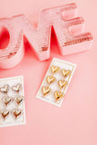 Layla Heart Statement Earrings - Gold - Aaria Tees Aaria Tees