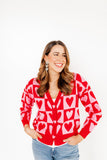 Layla Heart Statement Earrings - Silver - Aaria Tees Aaria Tees