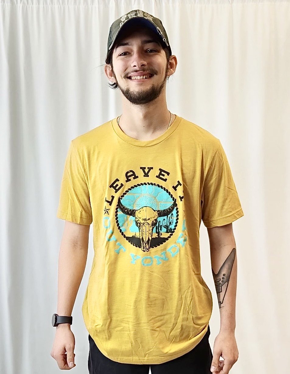 Leave It Out Yonder Mustard Short Sleeve Tee - Aaria Tees Aaria Tees