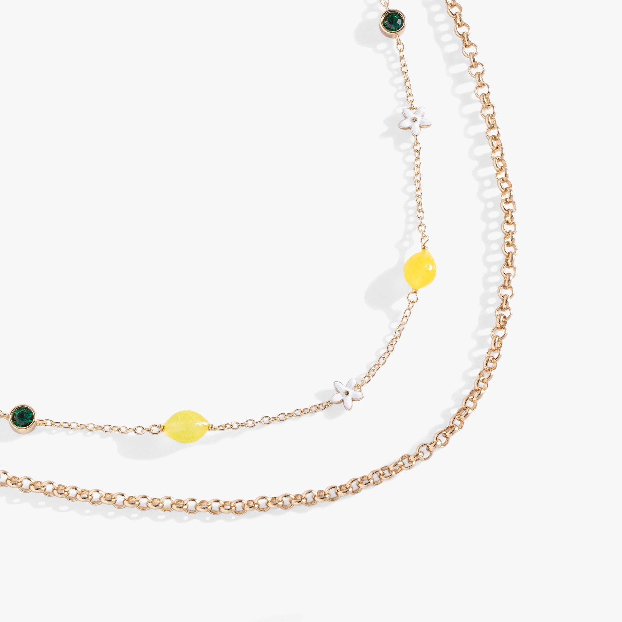 Double-Layer Lemon Necklace - Aaria Tees Aaria Tees