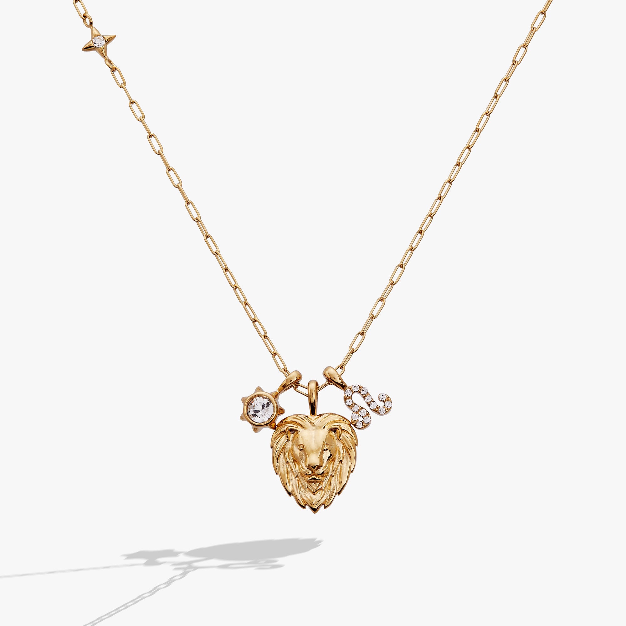 Leo Zodiac Charm Cluster Necklace - Aaria Tees Aaria Tees
