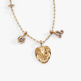 Leo Zodiac Charm Cluster Necklace - Aaria Tees Aaria Tees
