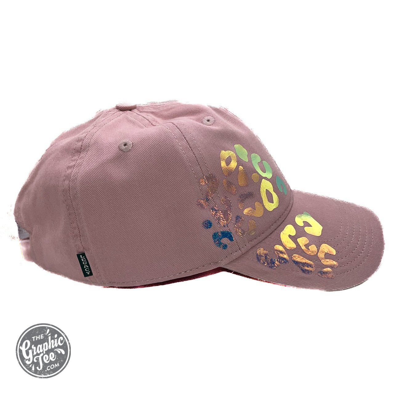 Leopard Bling Dusty Rose Cap - Aaria Tees Aaria Tees