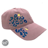 Leopard Bling Dusty Rose Cap - Aaria Tees Aaria Tees