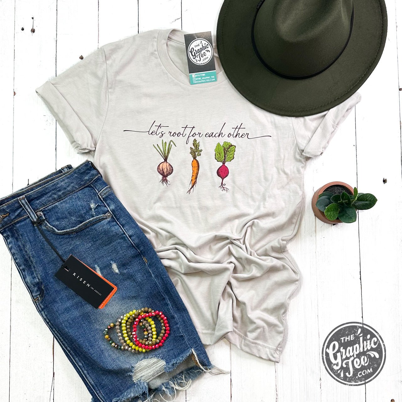 Let's Root For Each Other Short Sleeve Tee - Aaria Tees Aaria Tees