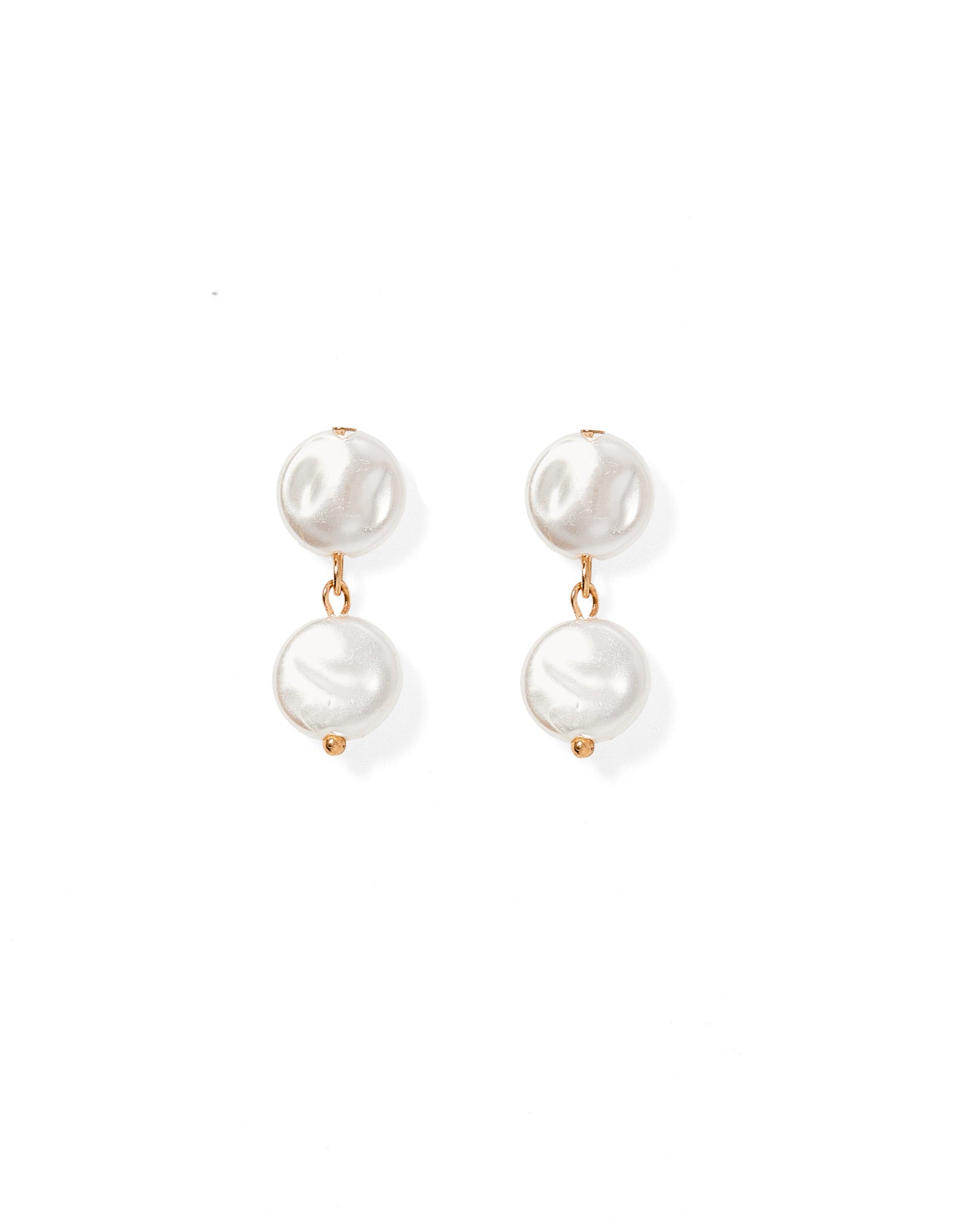 Libby Drop Statement Earrings - 2 Pearl - Aaria Tees Aaria Tees