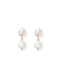 Libby Drop Statement Earrings - 2 Pearl - Aaria Tees Aaria Tees