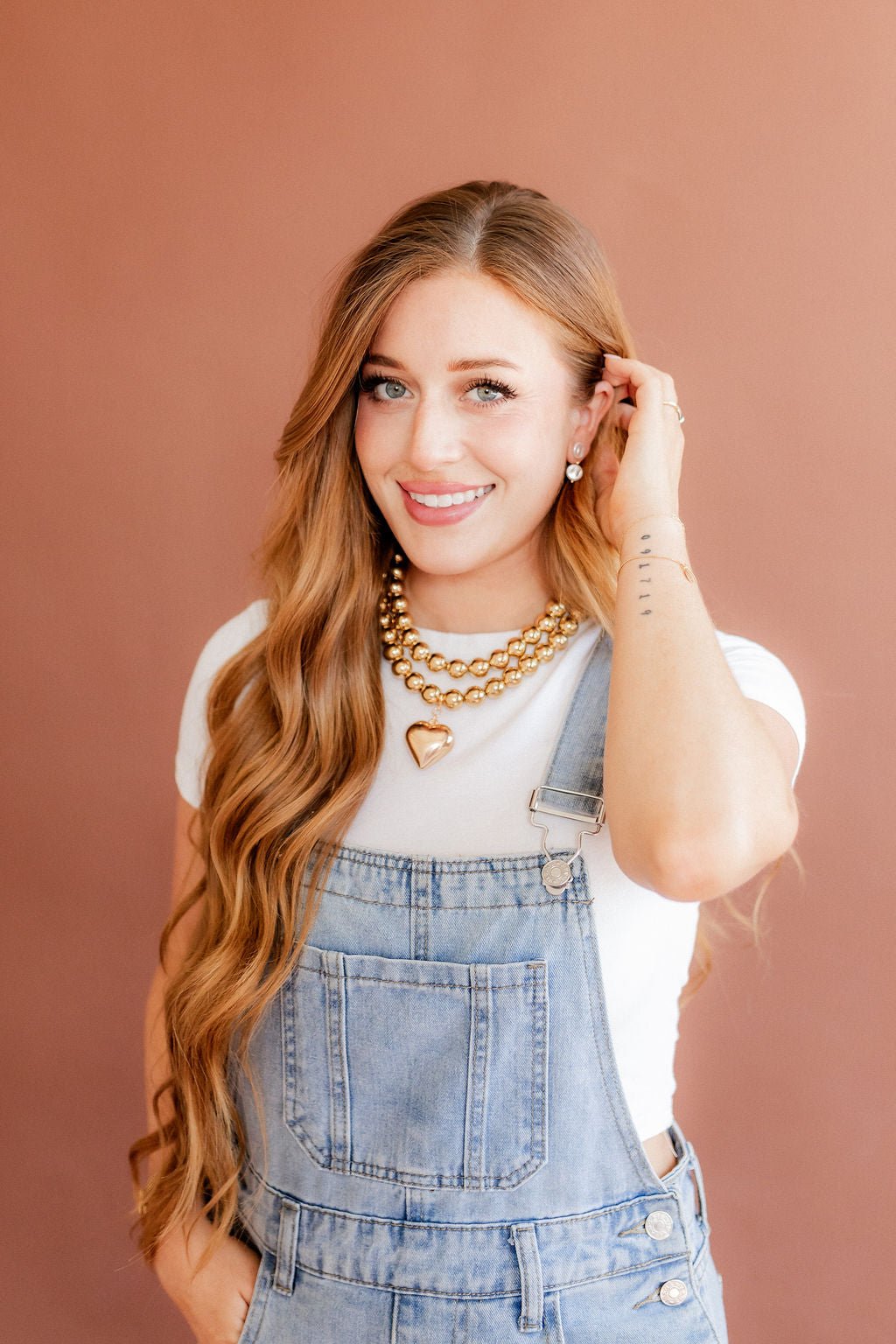Libby Drop Statement Earrings - 2 Pearl - Aaria Tees Aaria Tees