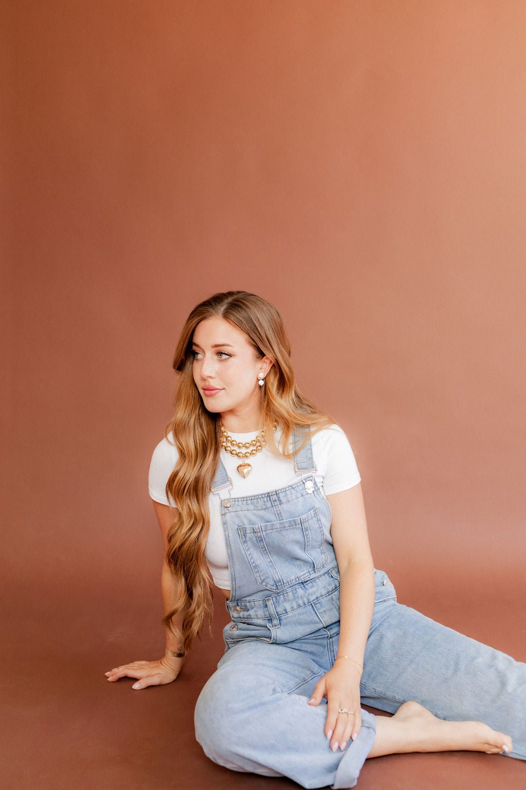 Libby Drop Statement Earrings - 2 Pearl - Aaria Tees Aaria Tees