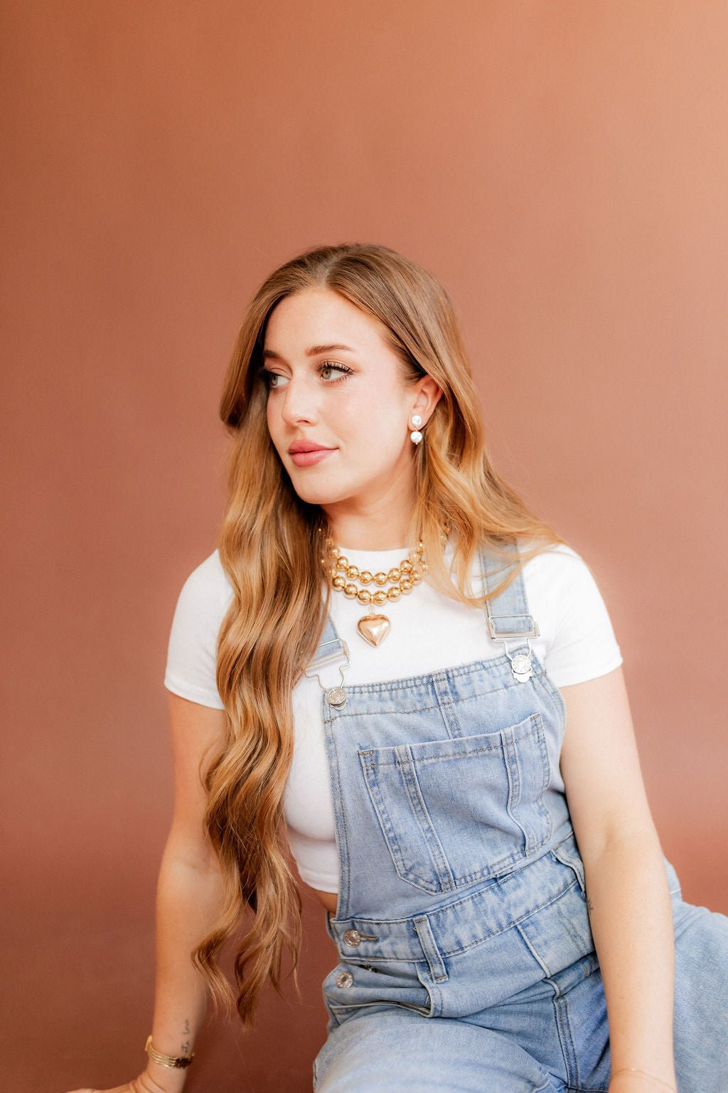 Libby Drop Statement Earrings - 2 Pearl - Aaria Tees Aaria Tees