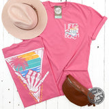 Life's a Beach Crunchberry Garment Dyed Short Sleeve Tee - Aaria Tees Aaria Tees