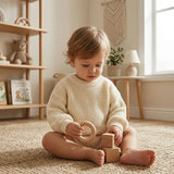 Classic Knit Baby Sweater in Cream - Aaria Tees Aaria Tees