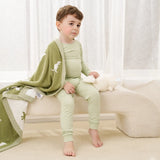 Dinosaur Jacquard Knit Baby Blanket - Aaria Tees Aaria Tees