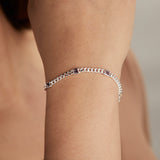 June Birthstone Light Amethyst Curb Chain Bracelet - Aaria Tees Aaria Tees