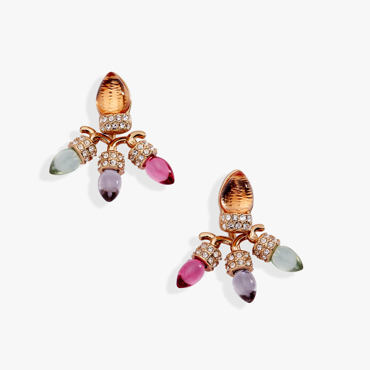 Christmas Muted Light Bulb Jacket Earrings - Aaria Tees