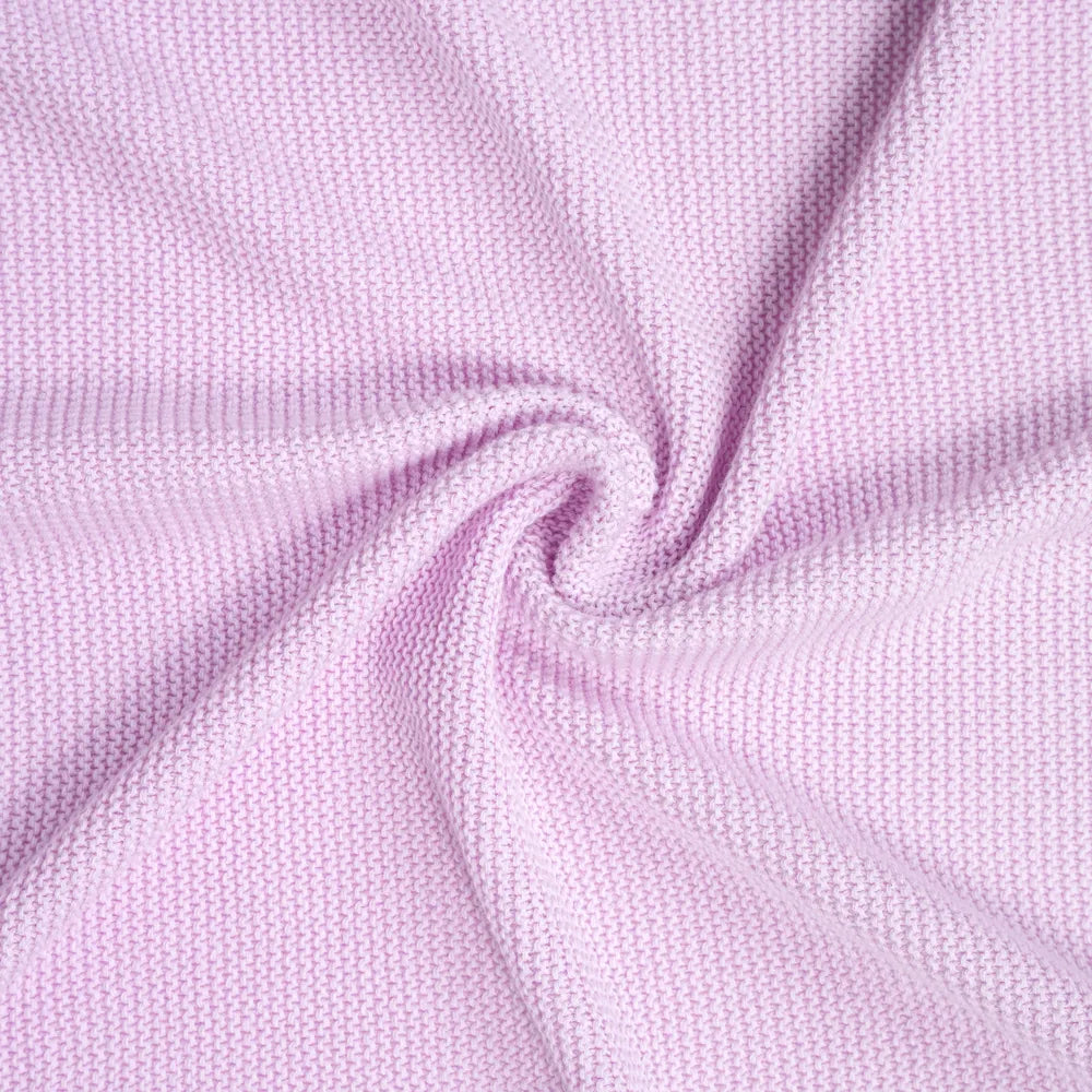Ruffled Edge Knit Baby Blanket in Lilac - Aaria Tees Aaria Tees