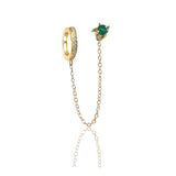 Lilou Emerald Chain Drop Earring Aaria Tees