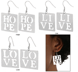 Live, Hope, Love Earrings - Aaria Tees Aaria Tees