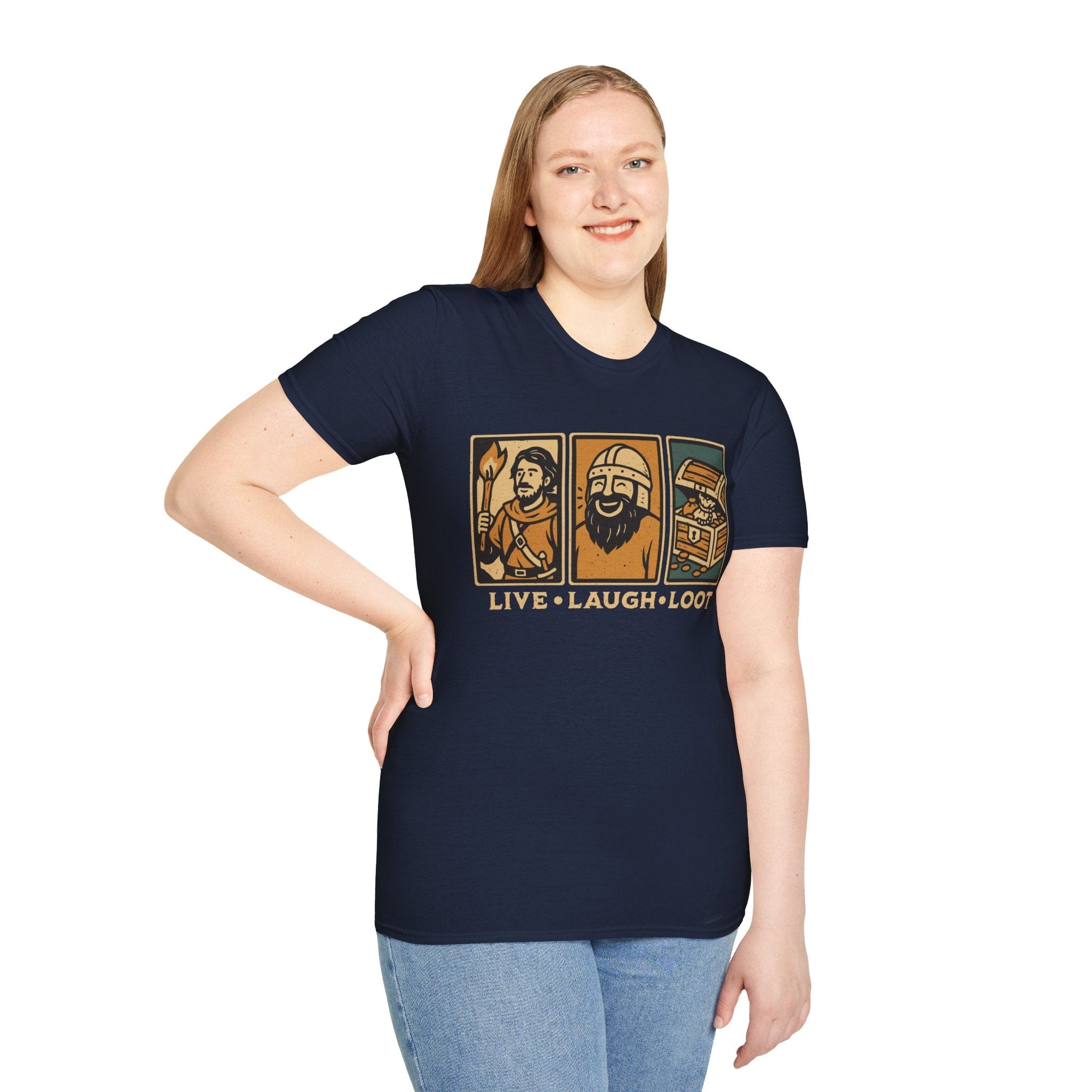 Live Laugh Loot T-shirt - Comic Panels - Aaria Tees Aaria Tees