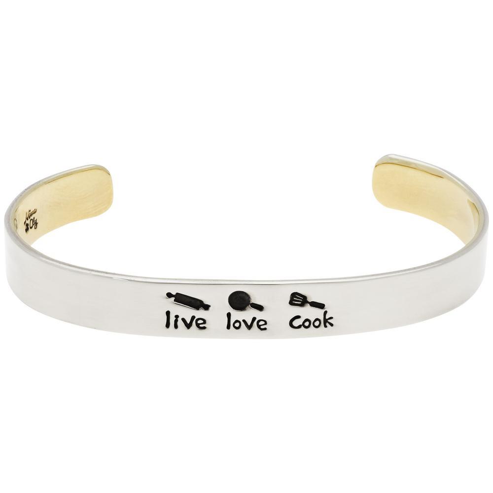 Live Love Cook Cuff Bracelet - Aaria Tees Aaria Tees