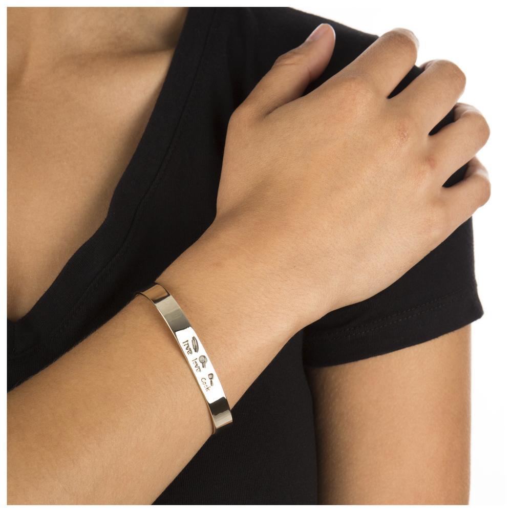 Live Love Cook Cuff Bracelet - Aaria Tees Aaria Tees