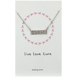 Live Love Cure Pink Ribbon Sterling Necklace - Aaria Tees Aaria Tees