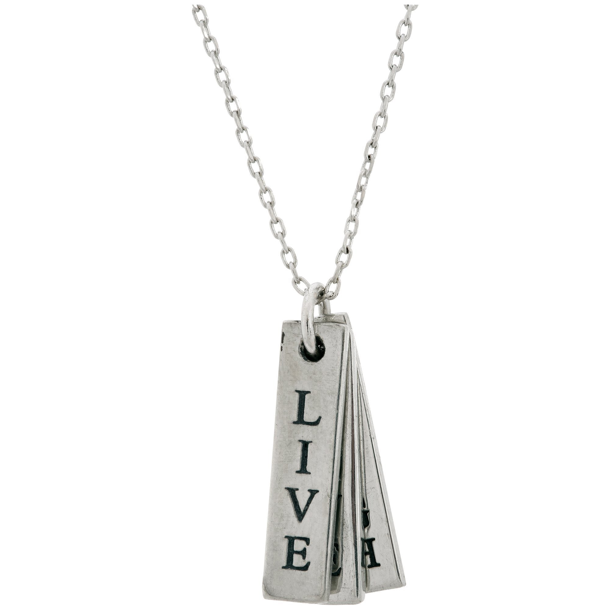 Live Love Laugh Pewter Necklace - Aaria Tees Aaria Tees