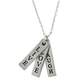 Live Love Laugh Pewter Necklace - Aaria Tees Aaria Tees