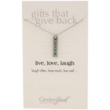 Live Love Laugh Pewter Necklace - Aaria Tees Aaria Tees