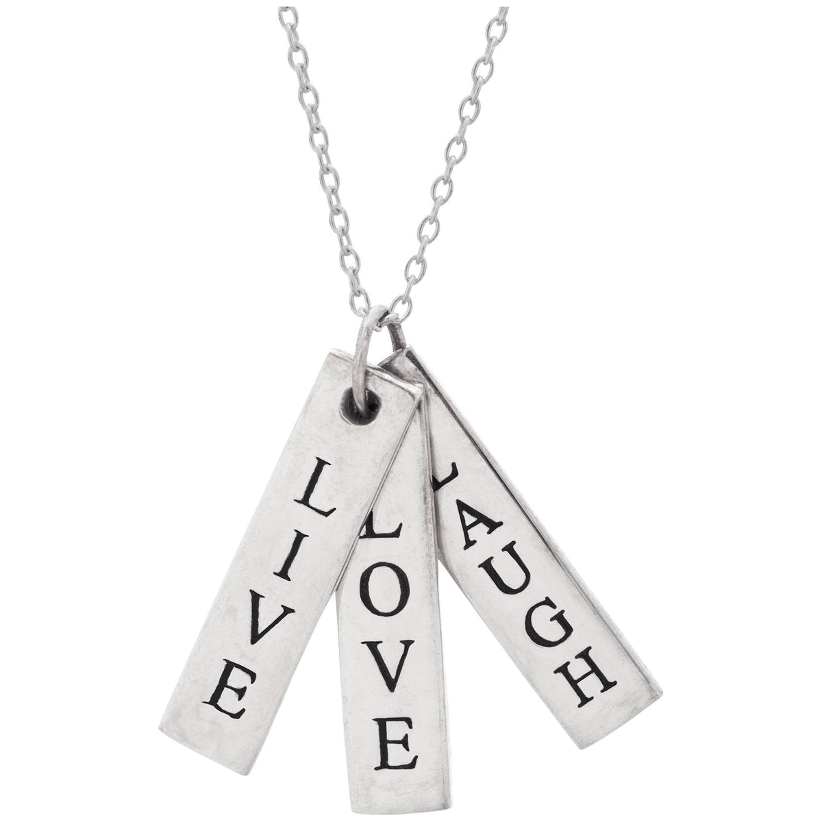 Live Love Laugh Sterling Necklace - Aaria Tees