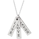 Live Love Laugh Sterling Necklace - Aaria Tees Aaria Tees