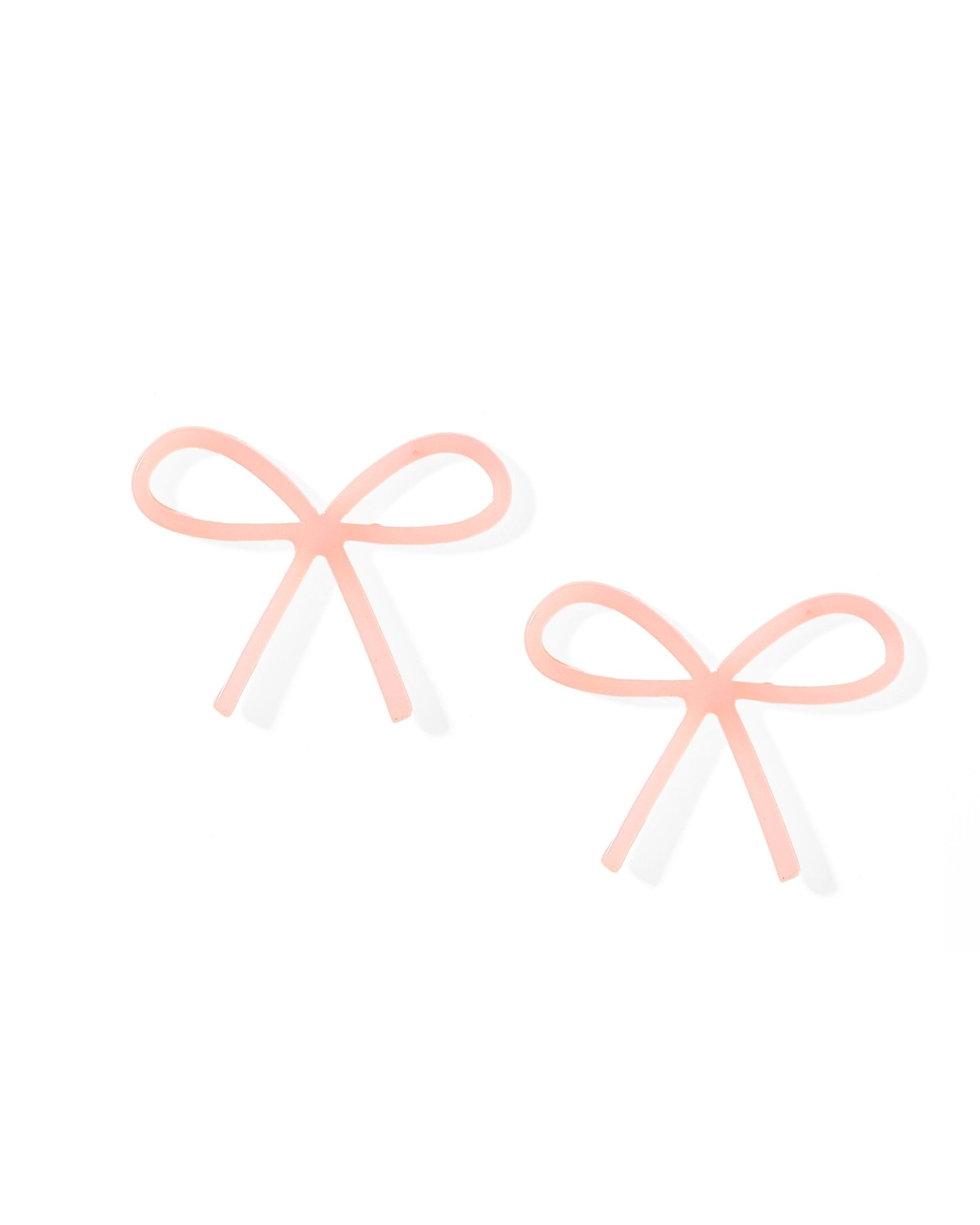 Lola Bow Earrings - Baby Pink - Aaria Tees Aaria Tees