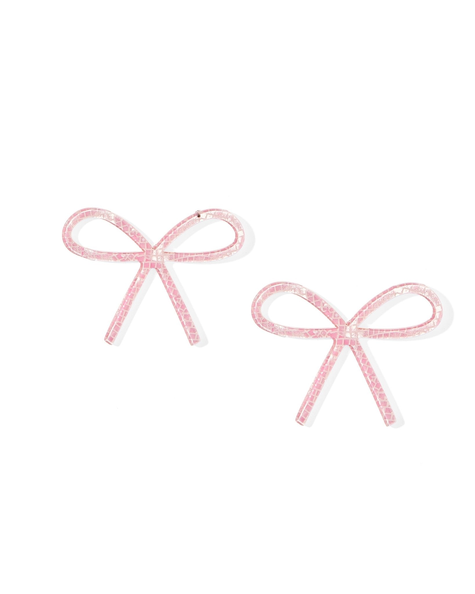Lola Bow Earrings - Disco Pink - Aaria Tees Aaria Tees
