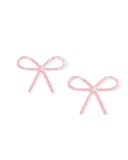 Lola Bow Earrings - Disco Pink - Aaria Tees Aaria Tees