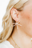 Lola Bow Earrings - Gold Glitter - Aaria Tees Aaria Tees