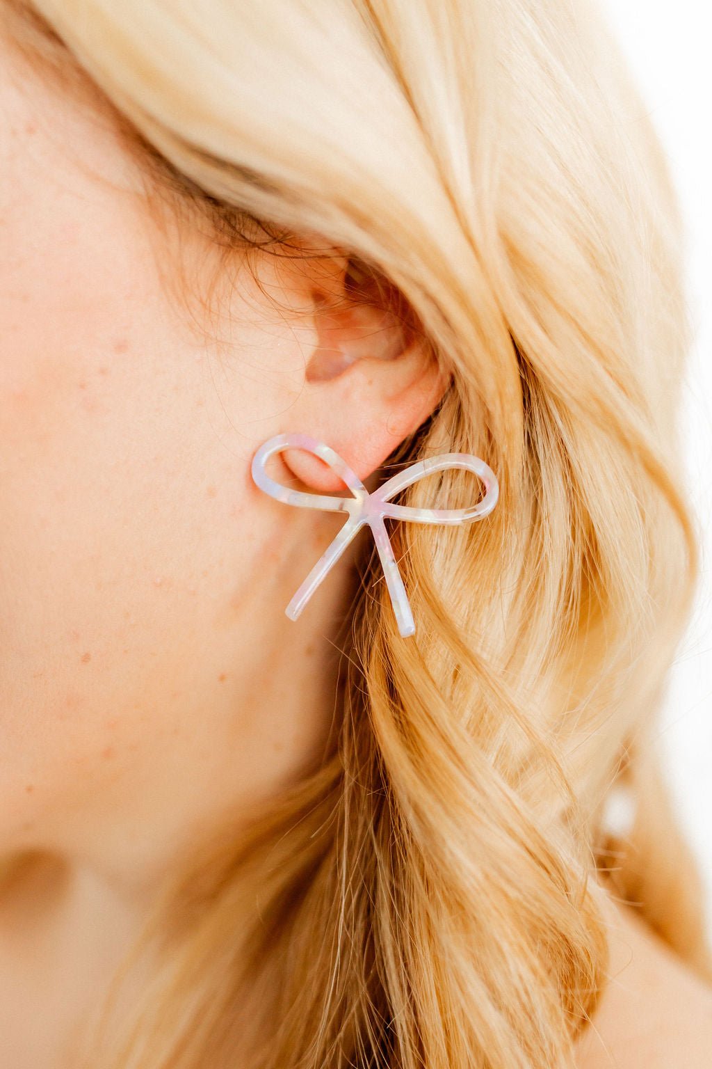 Lola Bow Earrings - Purple Sprinkles - Aaria Tees Aaria Tees