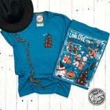 Long Live Halloween Deep Teal Short Sleeve Tee - Aaria Tees Aaria Tees