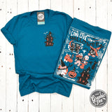 Long Live Halloween Deep Teal Short Sleeve Tee - Aaria Tees Aaria Tees