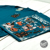 Long Live Halloween Deep Teal Short Sleeve Tee - Aaria Tees Aaria Tees