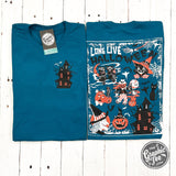 Long Live Halloween Deep Teal Short Sleeve Tee - Aaria Tees Aaria Tees