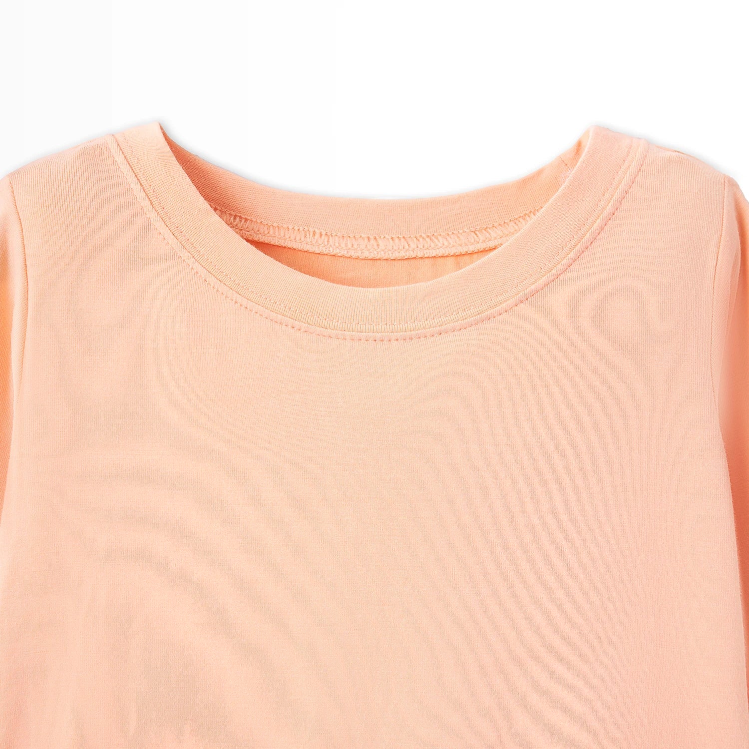 Peach Fuzz Long Sleeve Bamboo Pajama Set - Aaria Tees Aaria Tees