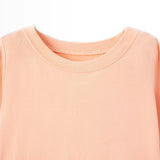 Peach Fuzz Long Sleeve Bamboo Pajama Set - Aaria Tees Aaria Tees
