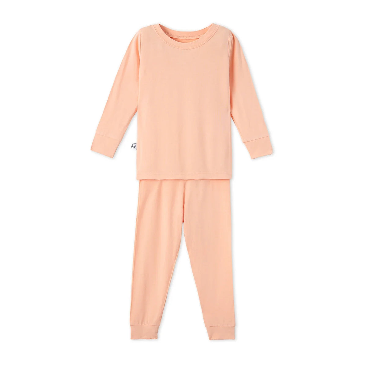 Peach Fuzz Long Sleeve Bamboo Pajama Set - Aaria Tees
